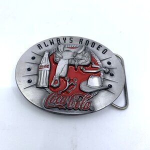 Vintage 1997 Coca-Cola “Always Rodeo” Belt Buckle Spec Ed #181 USA C77B Cowboy